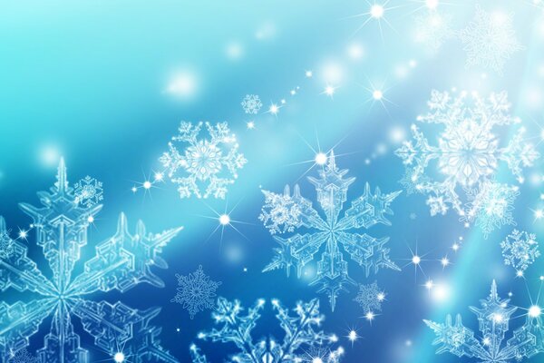 Gradient background with snowflakes