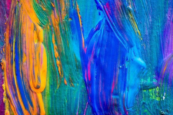 Malerei mit Acrylfarbe alle Farben des Regenbogens