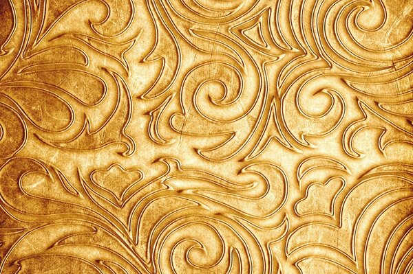 Patterns on a golden background