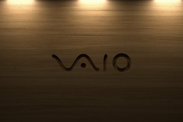 Logo VAIO texturé en bois