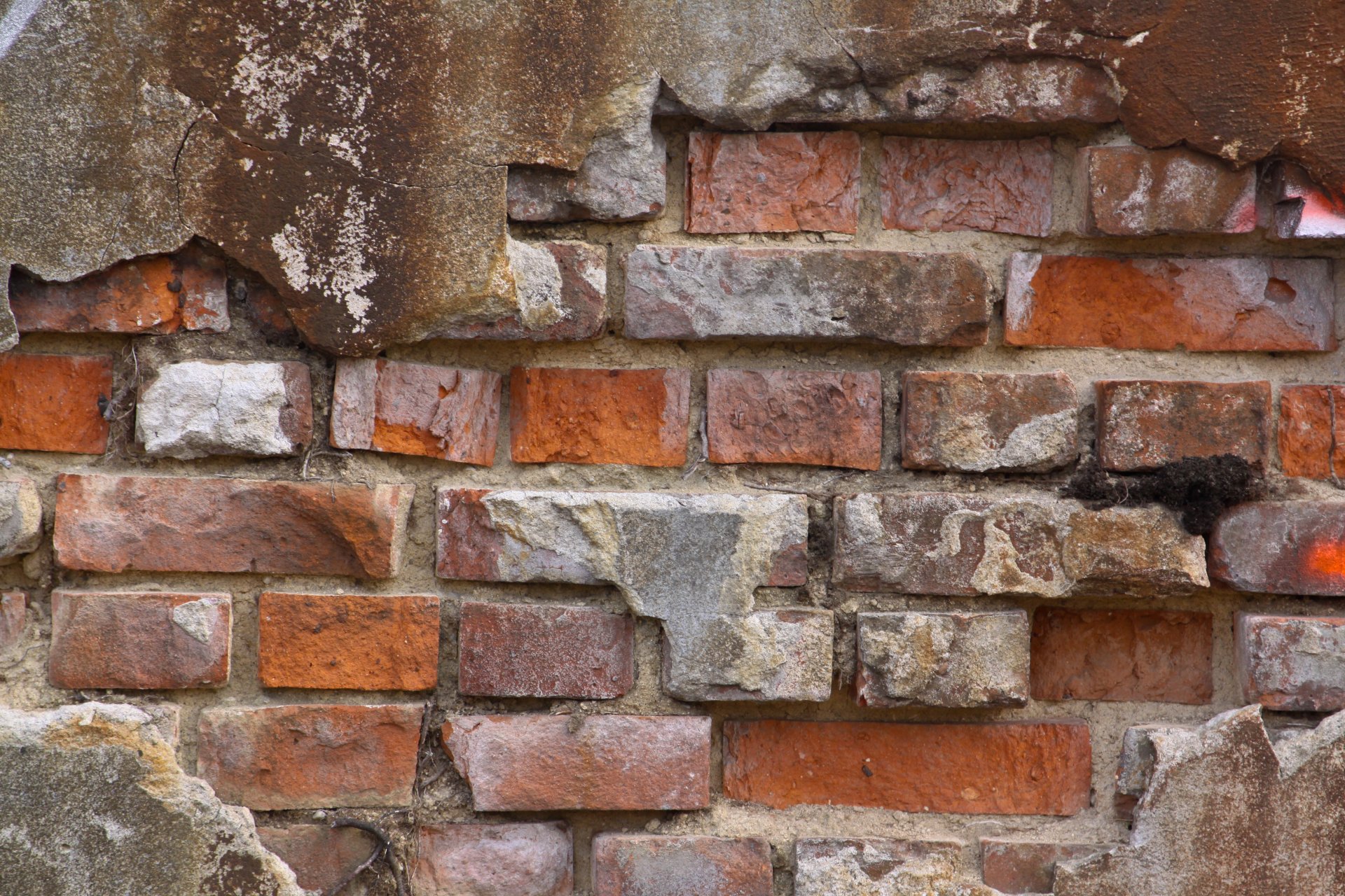 mur brique modèle brique cassée