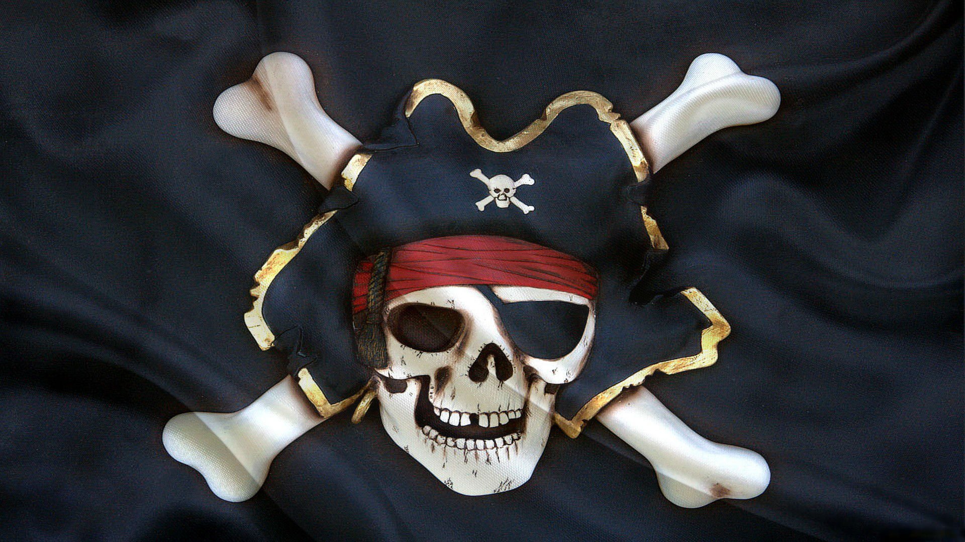 jolly roger drapeau squelette chapeau