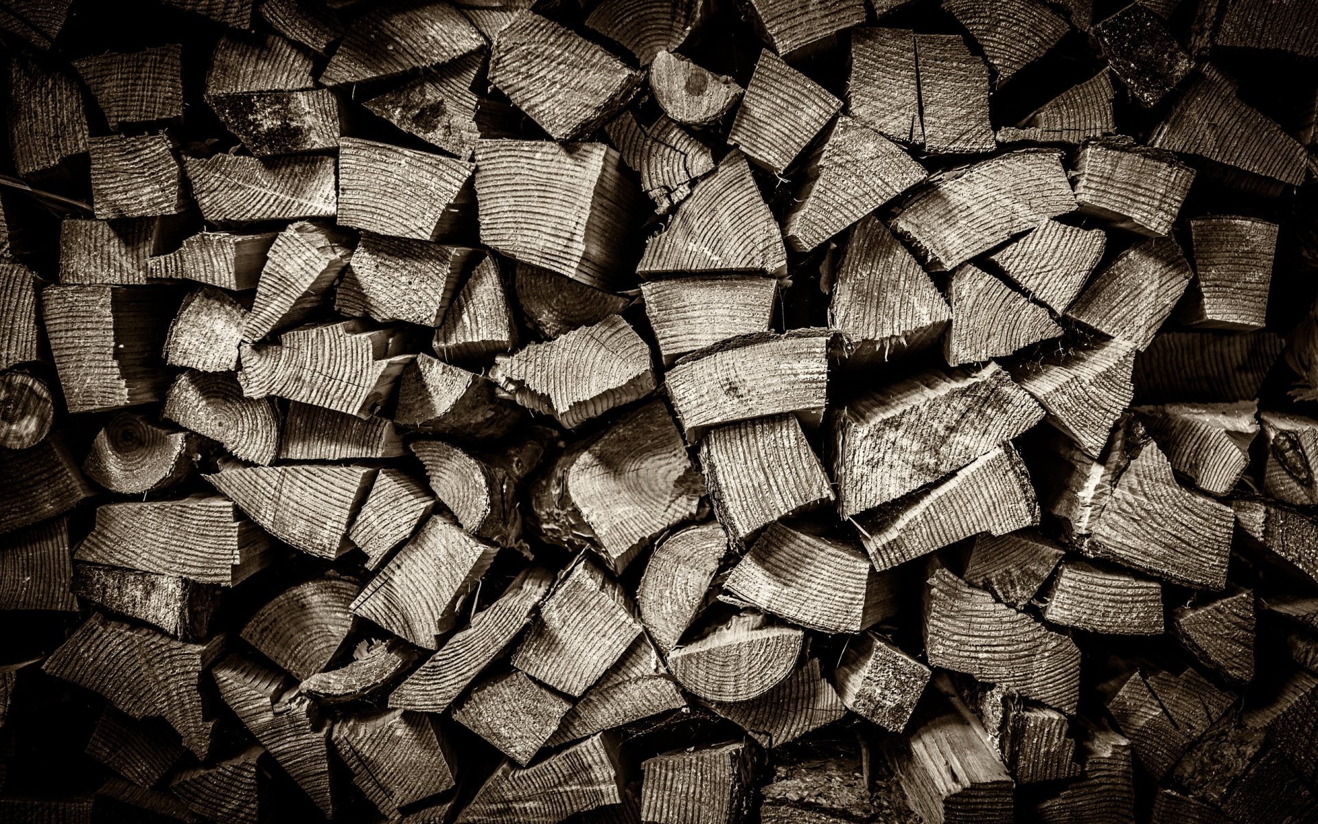 pile of wood black and white wood