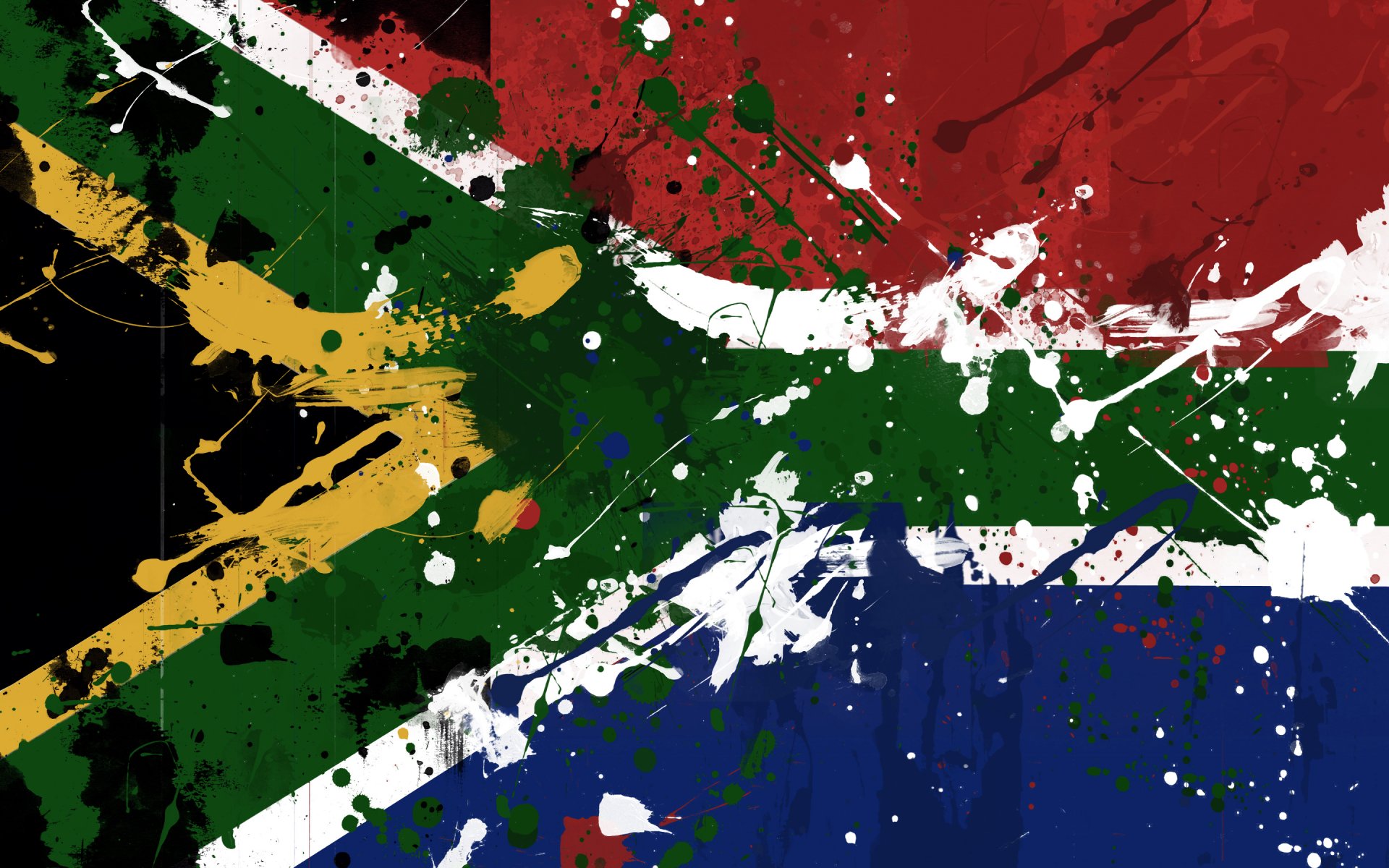 outh africa africa flag paint