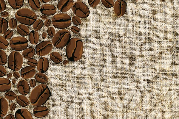 Toile de jute de tissu de grain de café