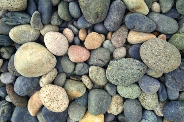 Beautiful colorful round stones