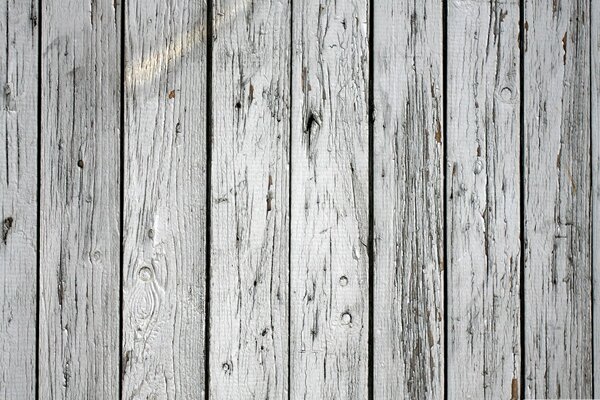 Wooden whitewashed old fence