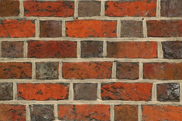 Beautiful dark red brick wall