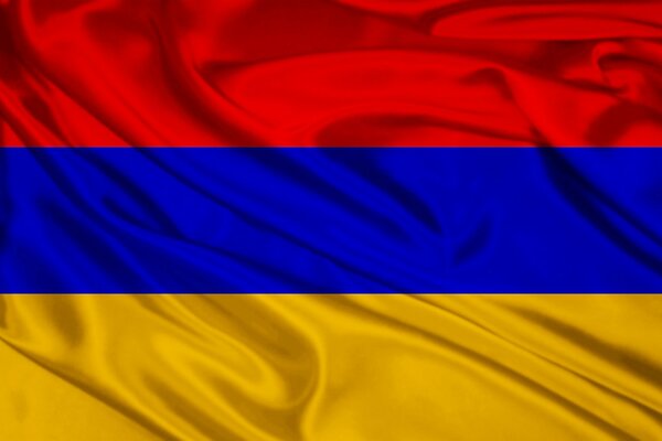 Flagge von Armenien in Form eines Stoffes