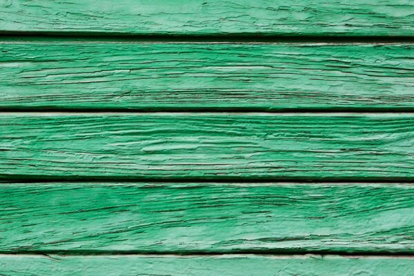 Mur de planches vertes en bois