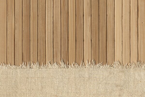 Interesting texture of fabric and boards in a similar color scheme for the interior