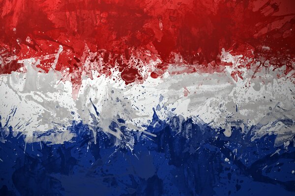 Flag of the Netherlands, drawn in texture graphics