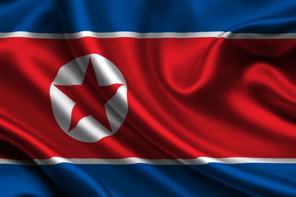 Étoile rouge sur le drapeau de la Corée du Sud
