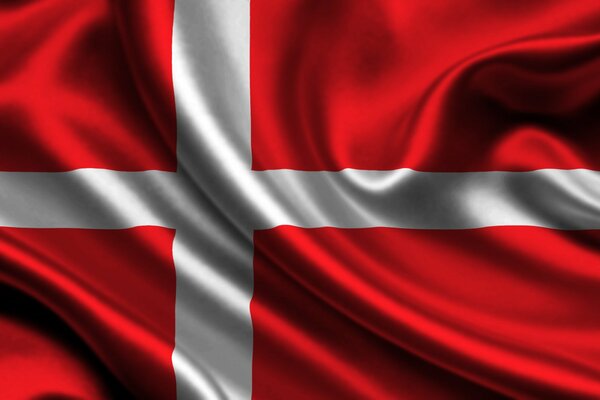 The Danish flag is red and white