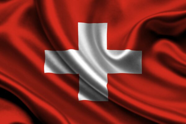 Fond rouge et blanc drapeau Suisse