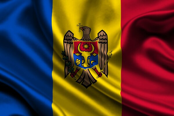 Bright flag of Moldova