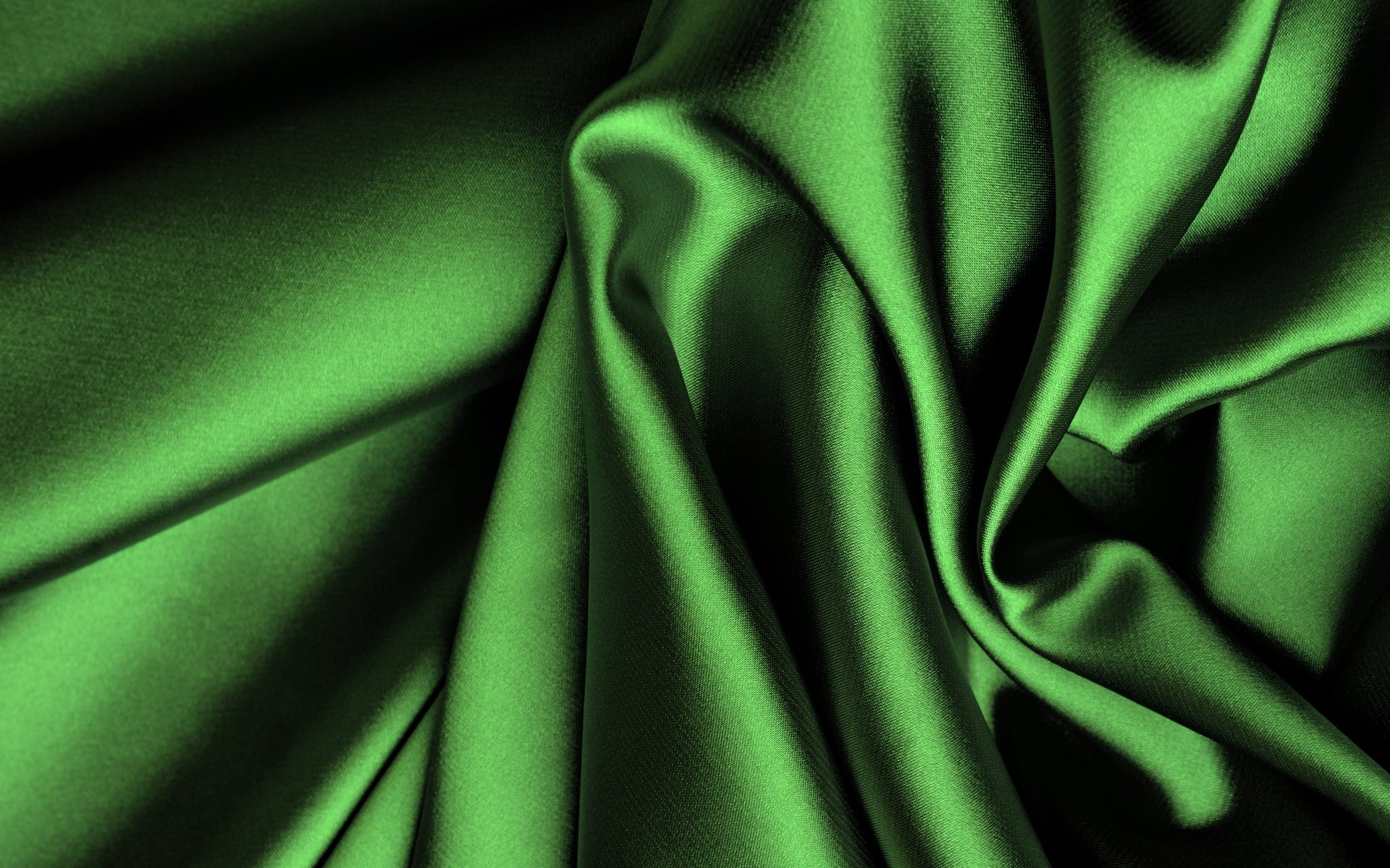 atin green silk cloth fold