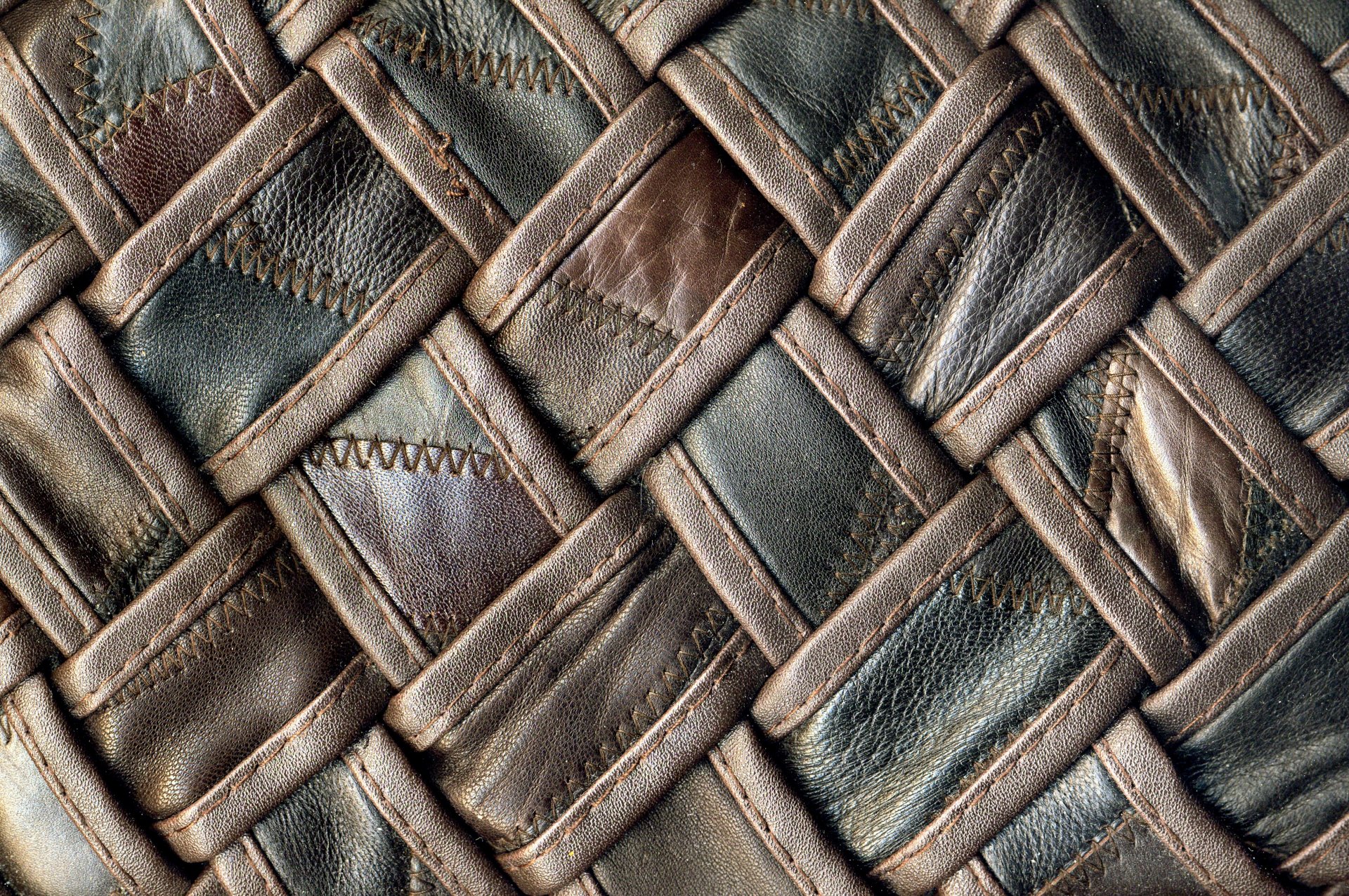 leather brown black thread texture