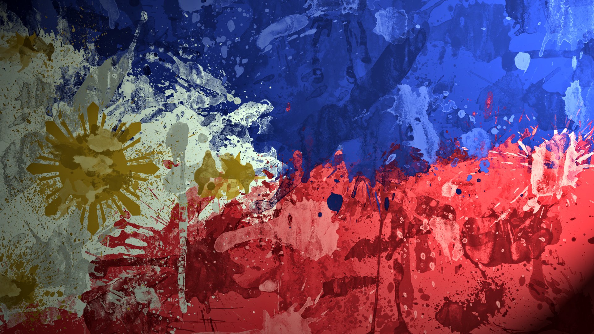 république des philippines république des philippines ng drapeau peinture