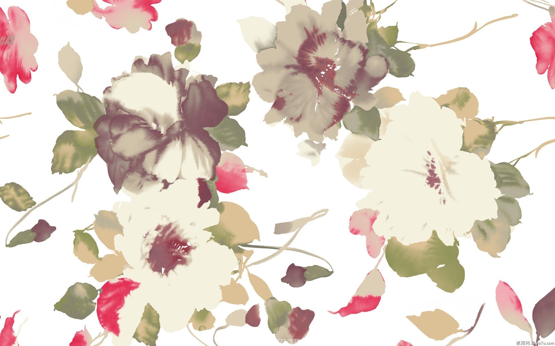 flower paint background