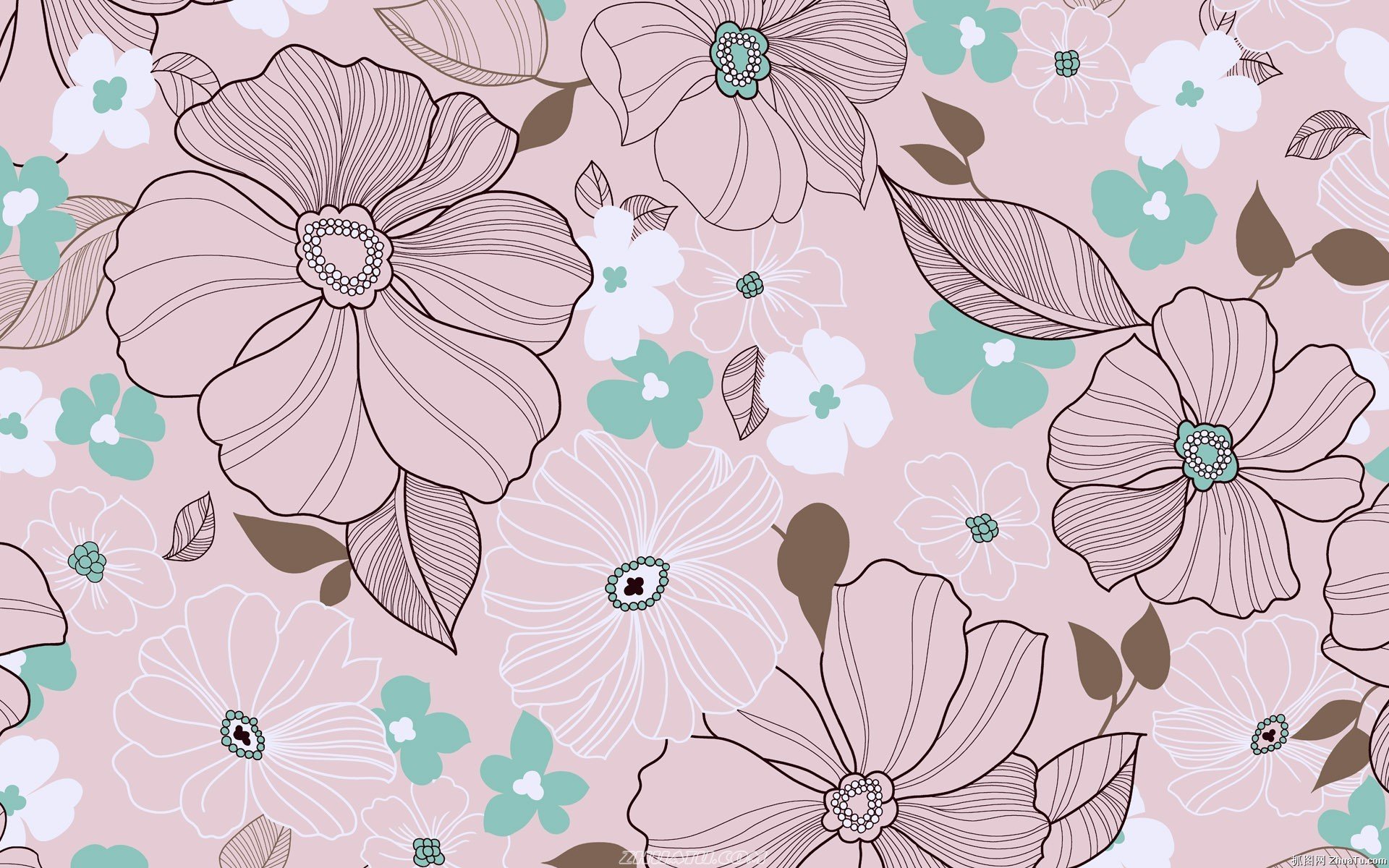fleurs fond doucement