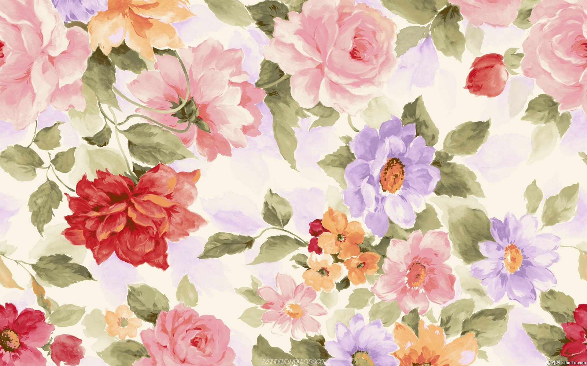 flower paint background
