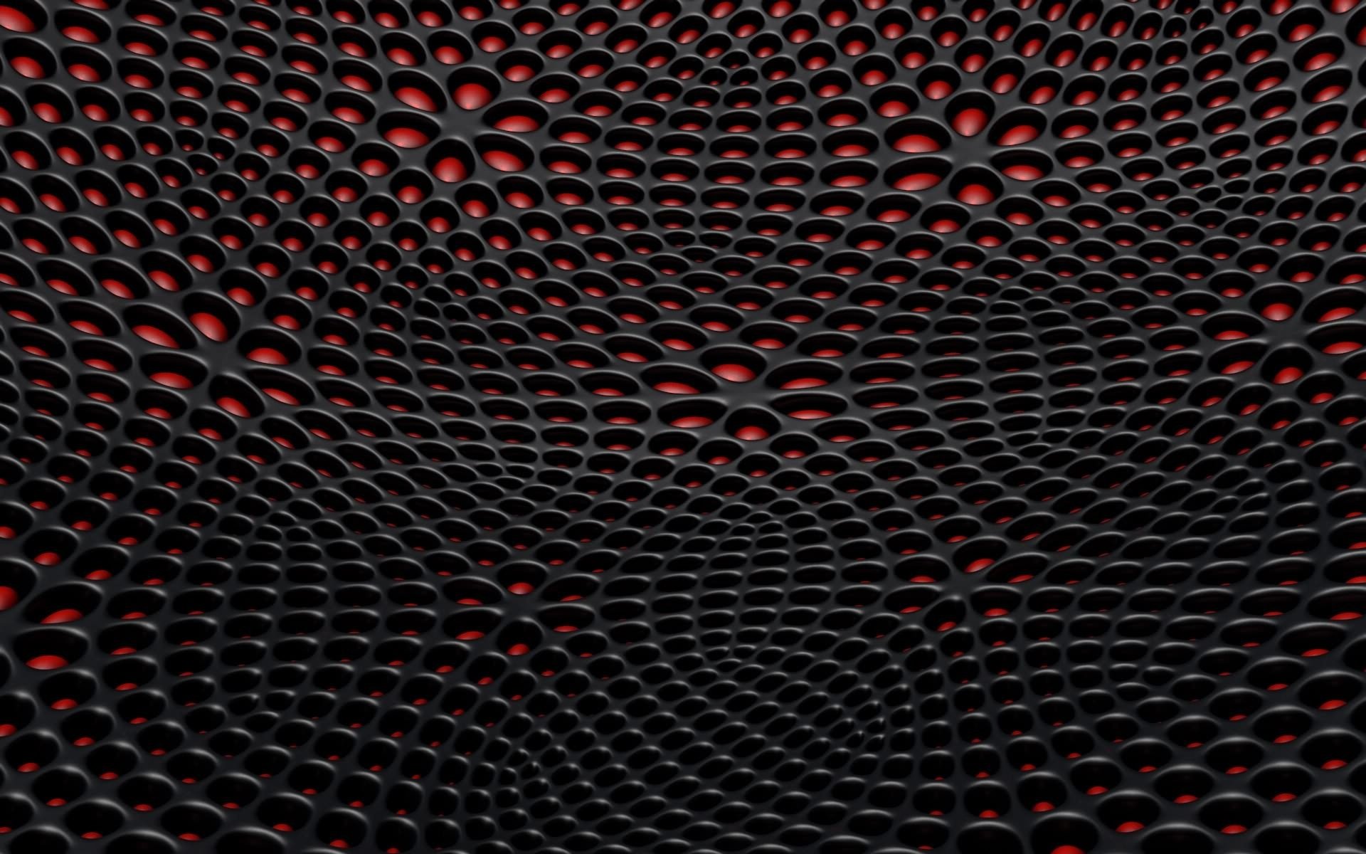 rete fori rosso nero