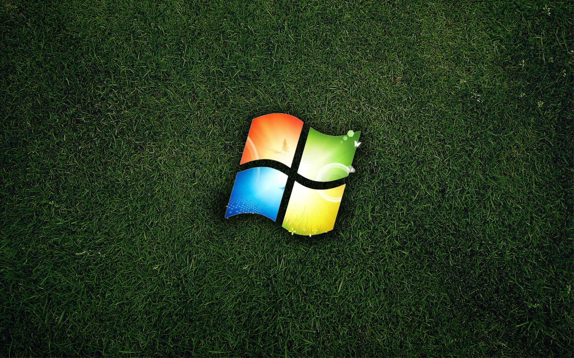 grass logo window