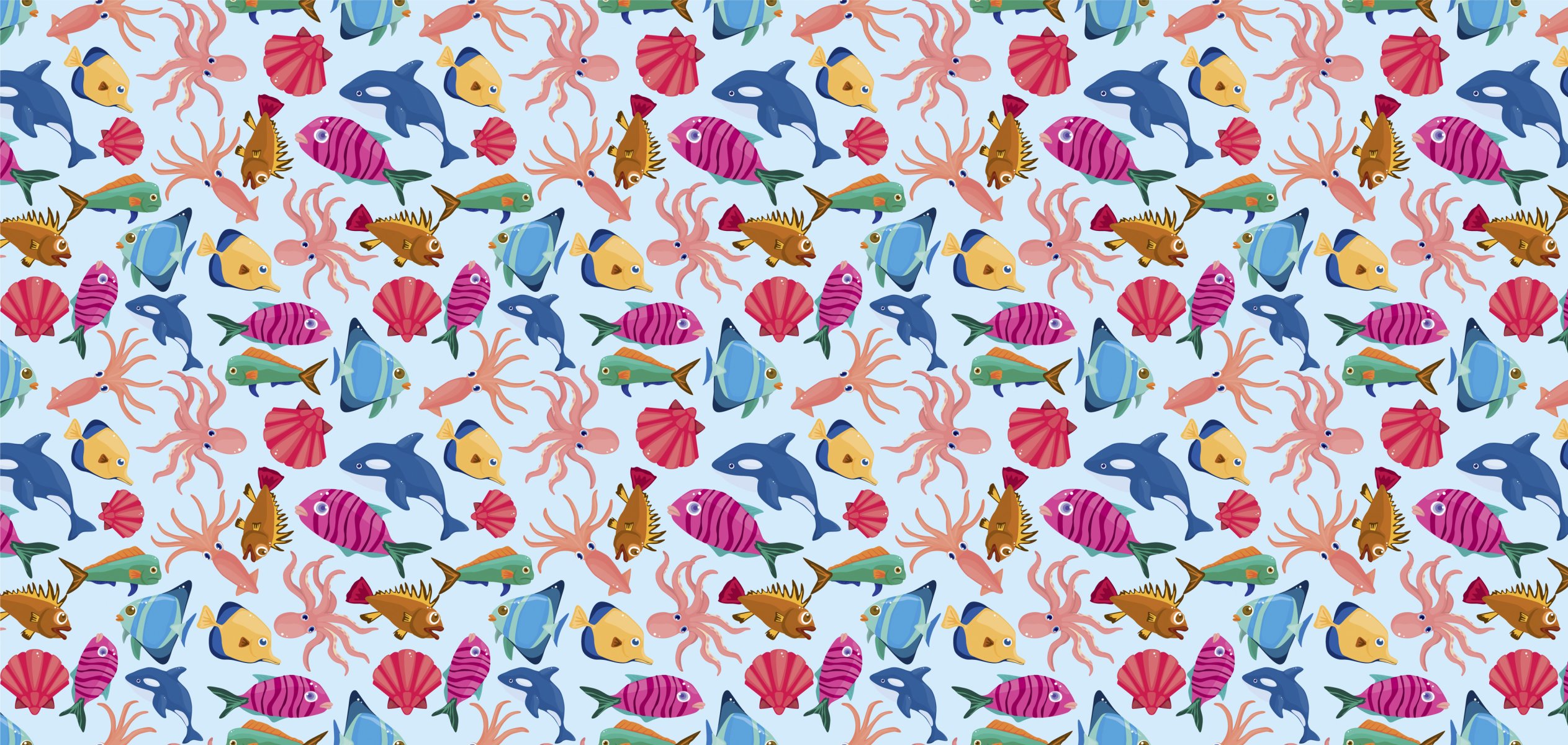 peces peces pulpo orca conchas textura fondo marino