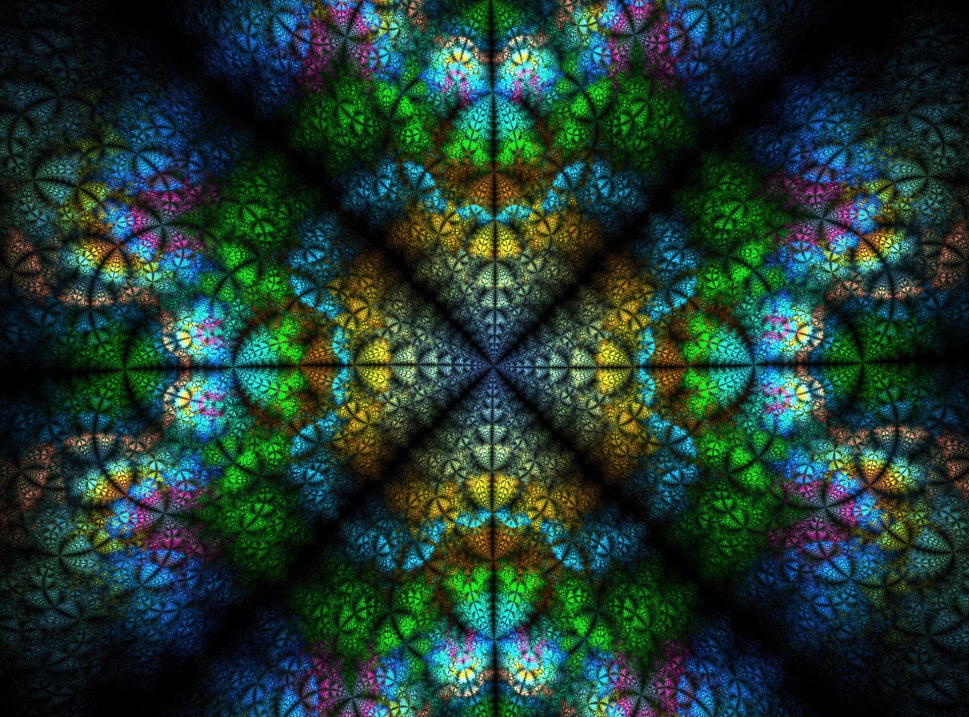 textures background fractals symmetry blue green yellow pink