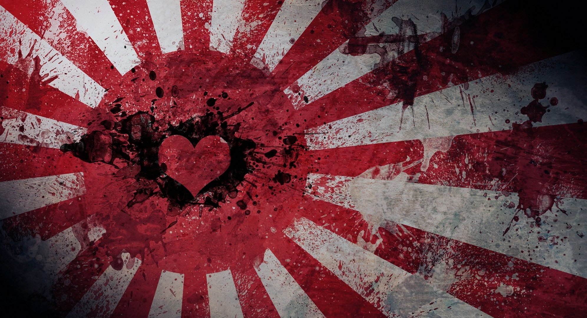 japón amor horno corazón bandera