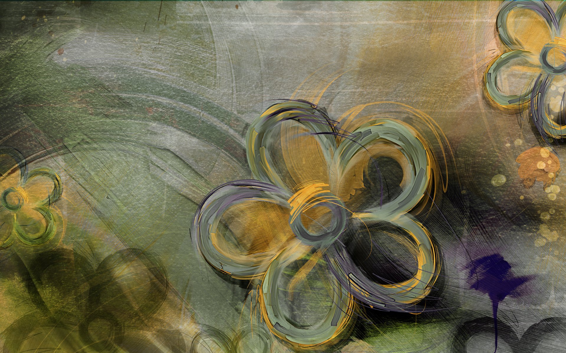 fiori dipinti giallo