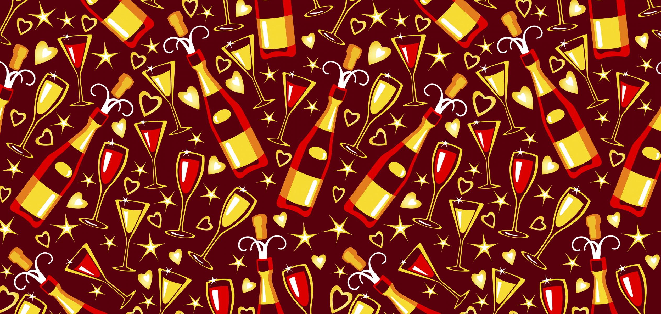 urlaub textur glas weingläser flaschen champagner weinrot vektor sterne herzen