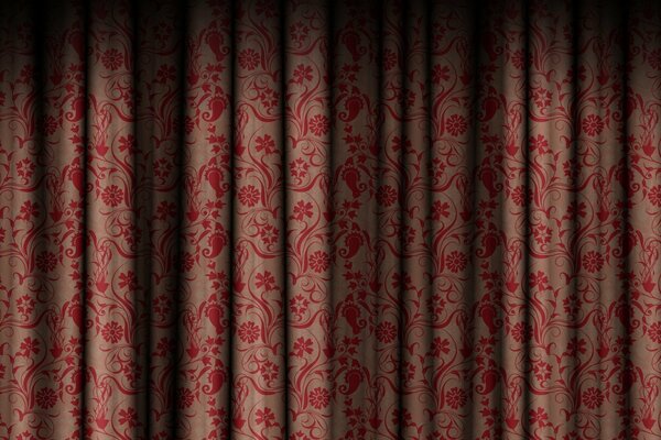 Beautiful curtain pattern with flowers