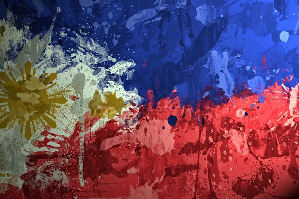 Bandera de la República de Filipinas en colores