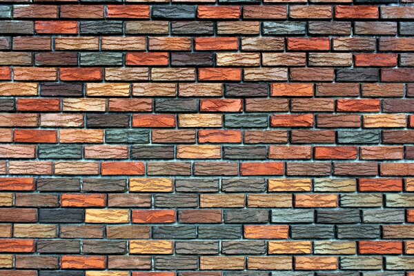 Colored stone luggage, wall