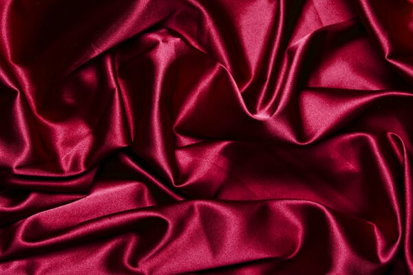 Burgundy silk fabric beautifully crushed