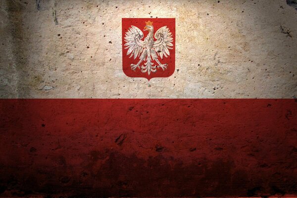 Flagge Polens in ungewöhnlicher Ausführung
