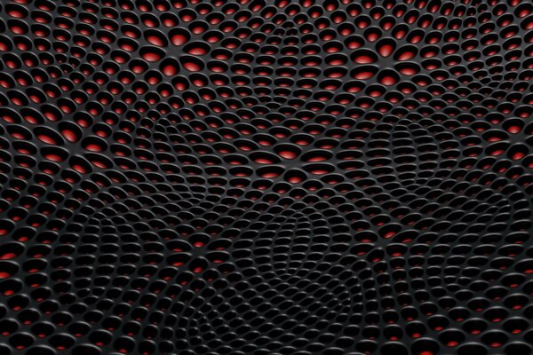 Sulla base rossa c è una griglia nera