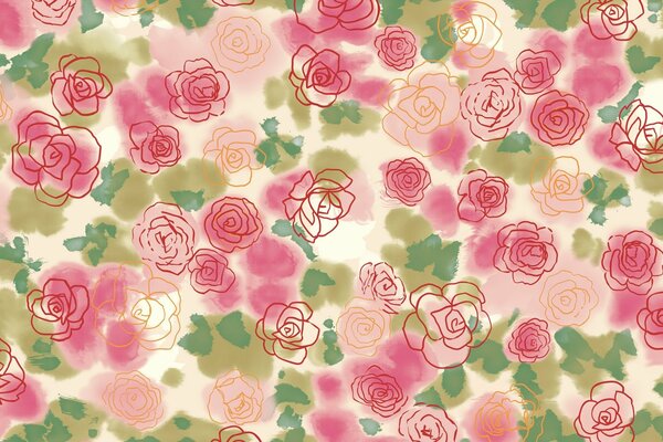 Texture des bourgeons de diverses roses