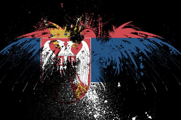 Serbian flag of the Orla Brothers