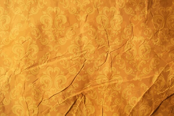 Alte zerknitterte Textur-Tapete in orangefarbener Farbe mit Wenzeln