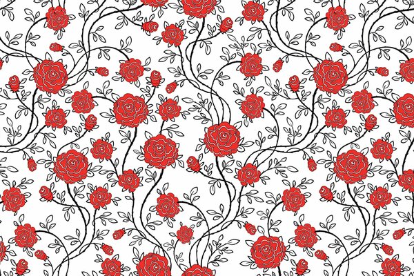 Rose pattern desktop background