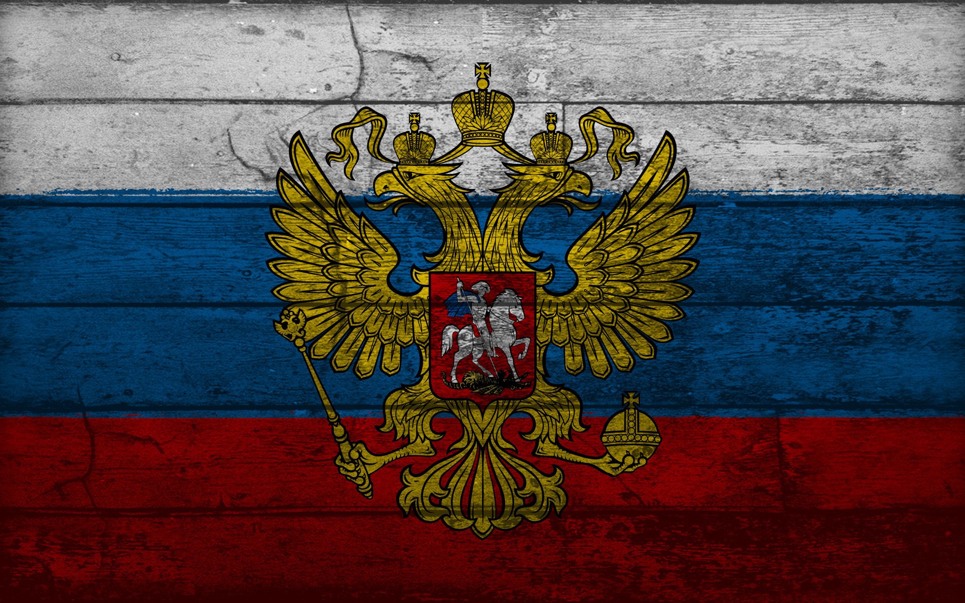 russia coat of arms tricolor board