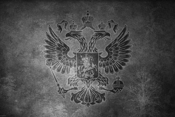 Escudo de armas de Rusia en fondo B / B