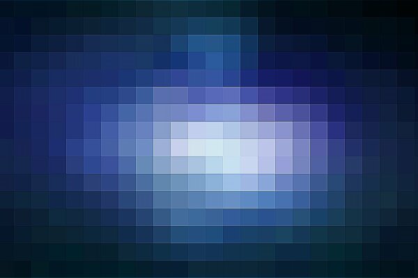 Минималистический голубой фон с пикселями