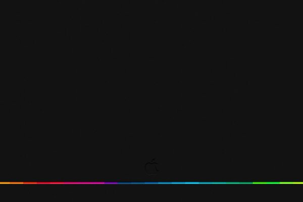 Multicolored line on a black background