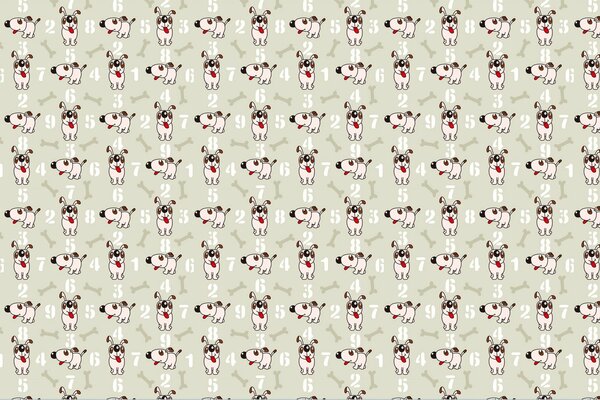 Texture with lots of humorous dogs