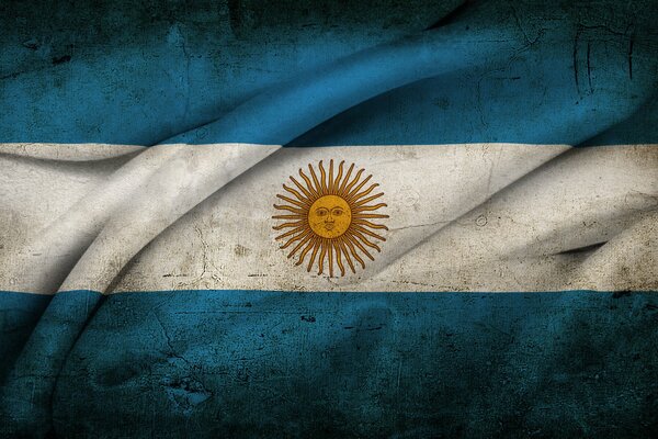 Vieux drapeau sale de l Argentine