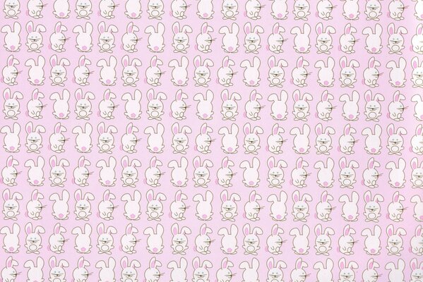 Cute texture - pink bunnies